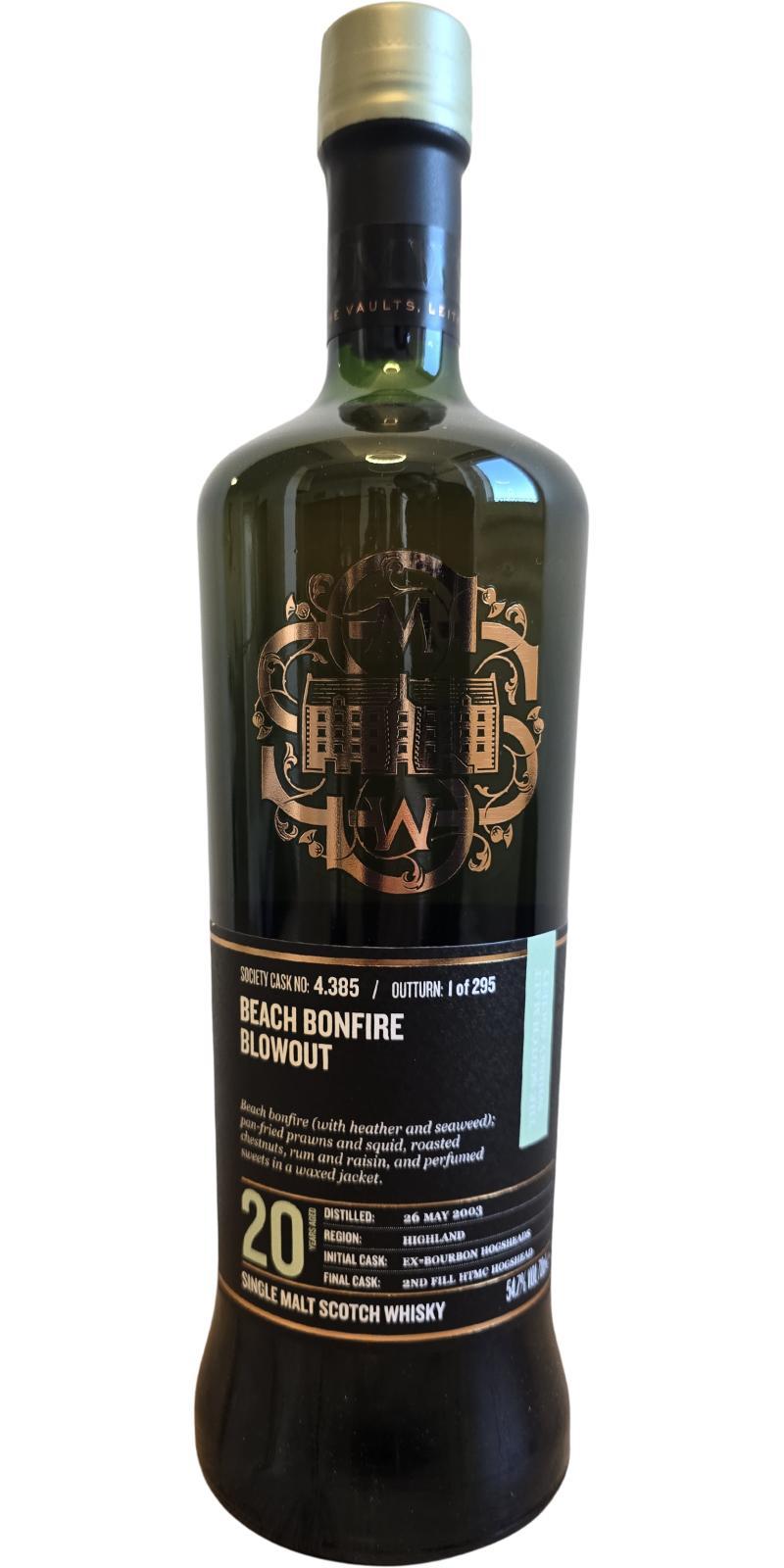 Highland Park 2003 SMWS 4.385 Beach bonfire blowout