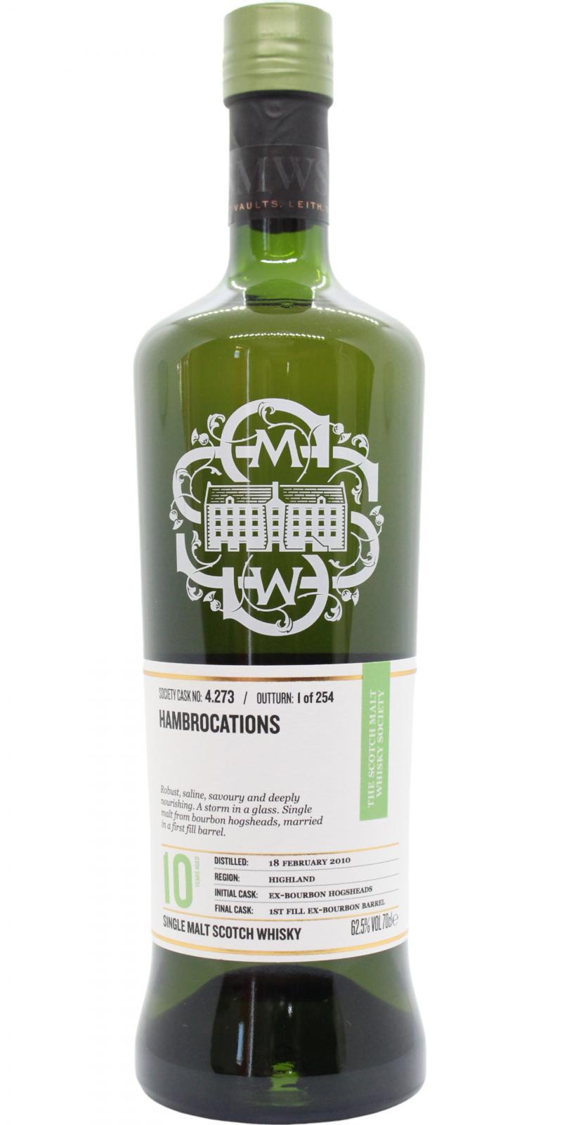 Highland Park 2010 SMWS 4.273 Hambrocations