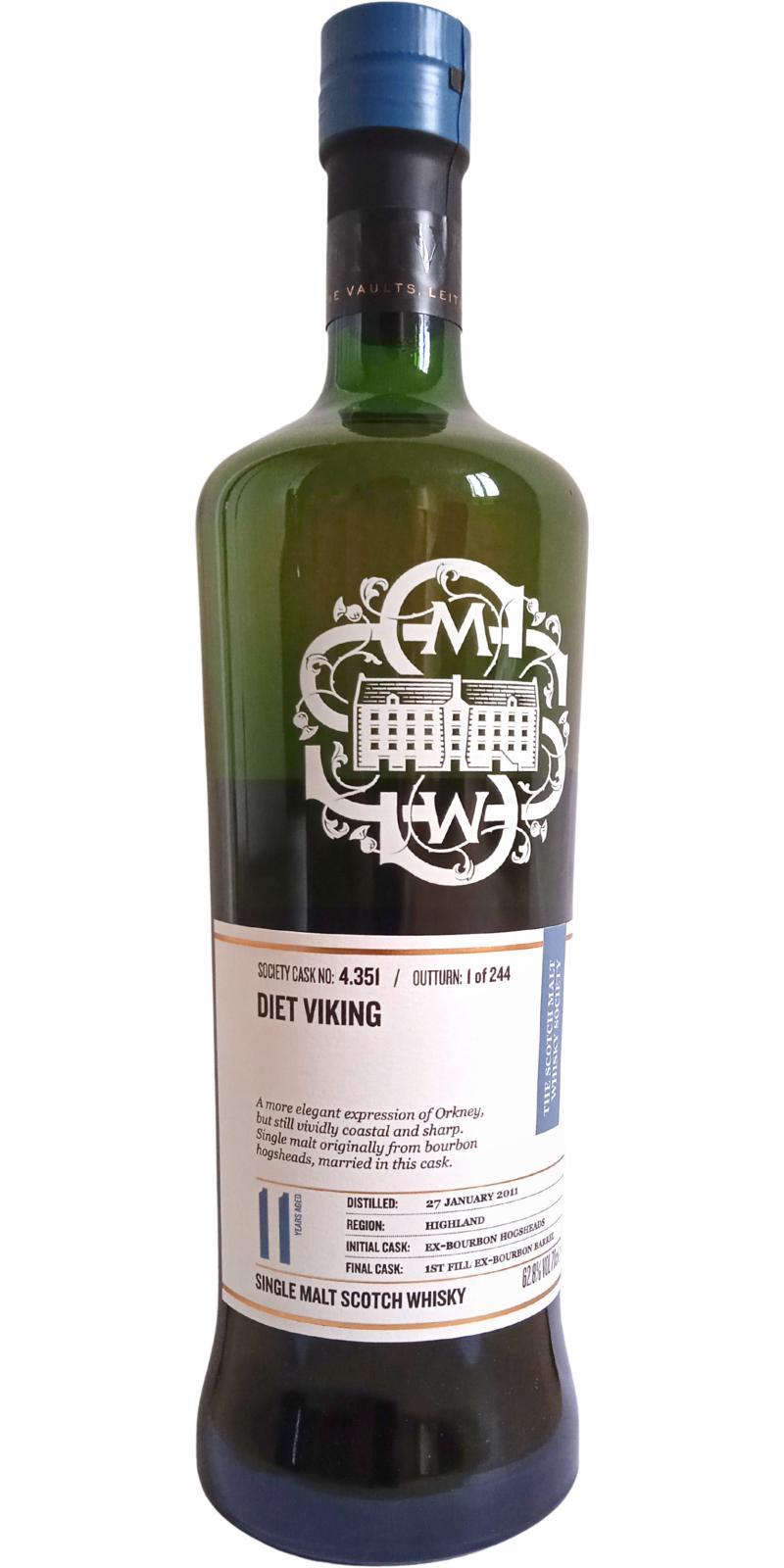 Highland Park 2011 SMWS 4.351 Diet viking