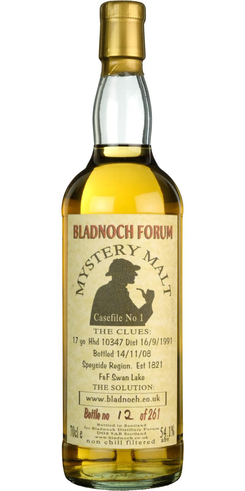 Linkwood 1991 BF Mystery Malt Casefile No. 1