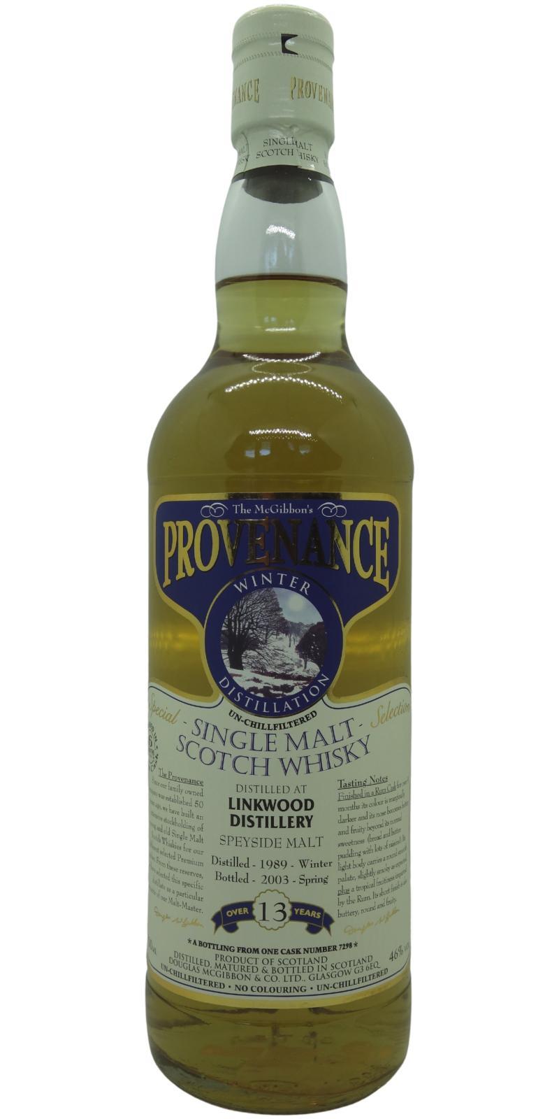 Linkwood 1989 McG McGibbon's Provenance