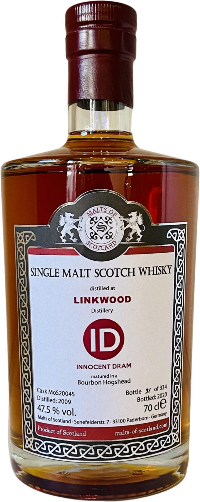 Linkwood 2009 MoS Innocent Dram