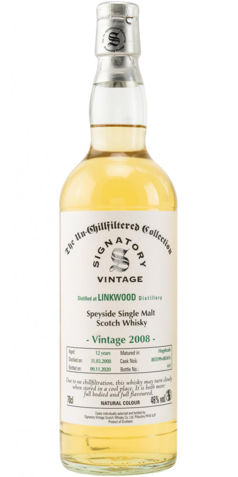 Linkwood 2008 SV The Un-Chillfiltered Collection