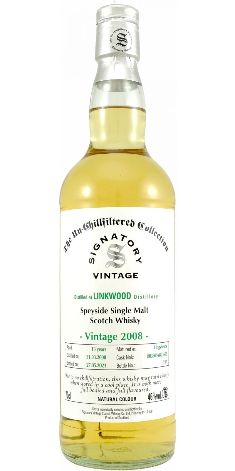 Linkwood 2008 SV The Un-Chillfiltered Collection