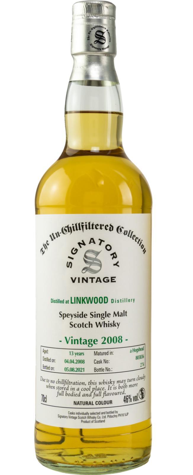Linkwood 2008 SV The Un-Chillfiltered Collection