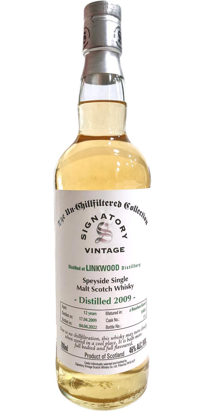 Linkwood 2009 SV The Un-Chillfiltered Collection