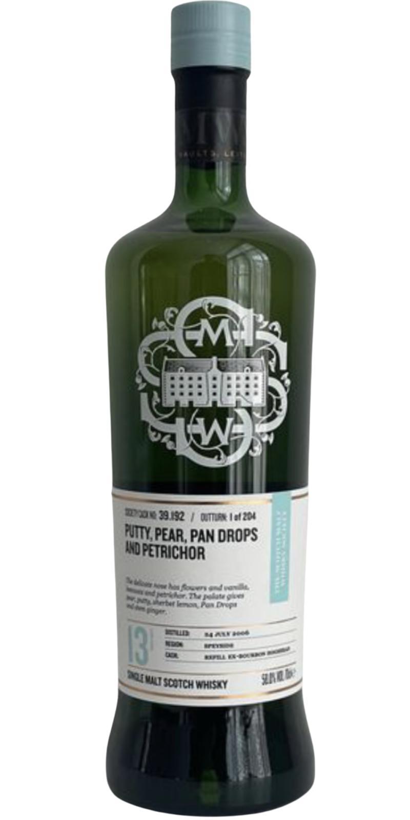 Linkwood 2006 SMWS 39.192 Putty, pear, pan drops and petrichor