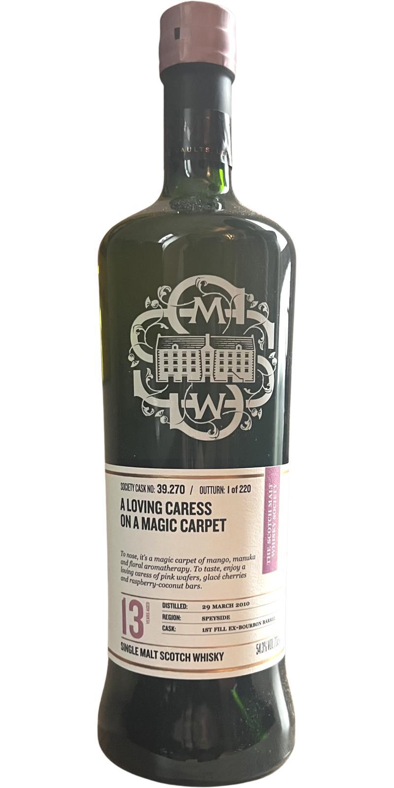 Linkwood 2010 SMWS 39.270 A loving caress on a magic carpet