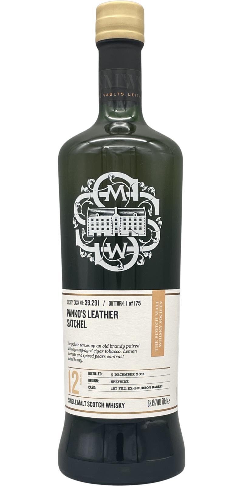 Linkwood 2011 SMWS 39.291 Panko's leather satchel