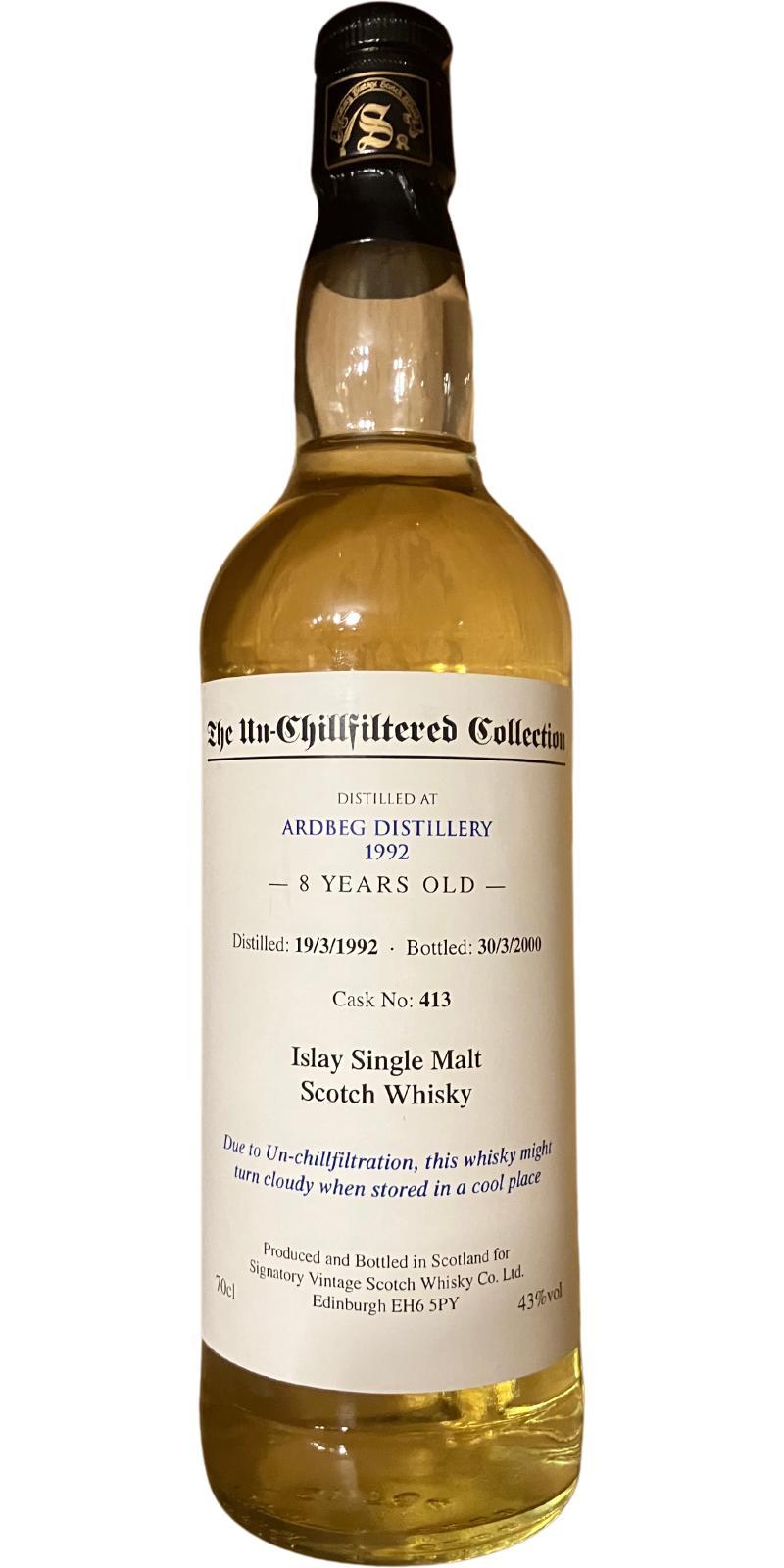 Ardbeg 1992 SV The Un-Chillfiltered Collection