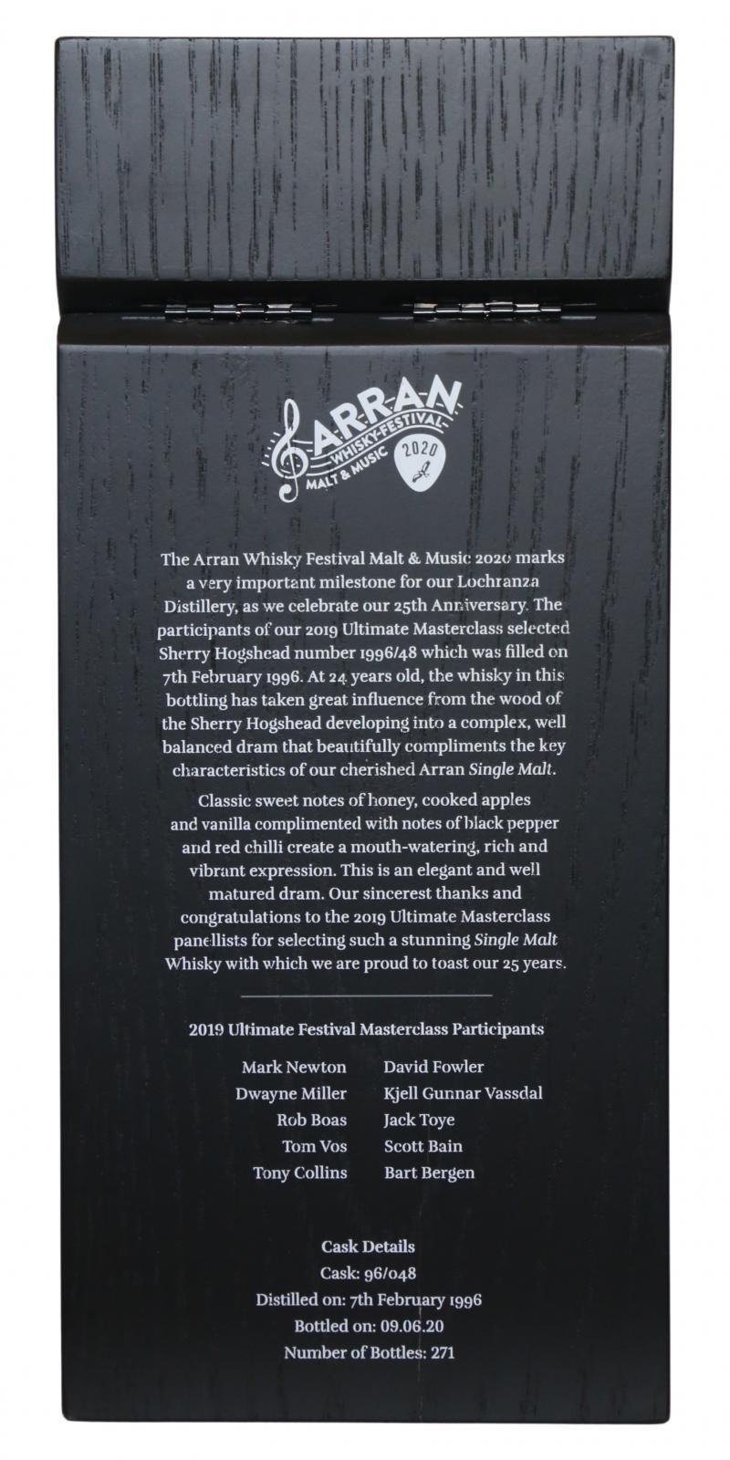 Arran 1996 Malt and Music Festival Bottling
