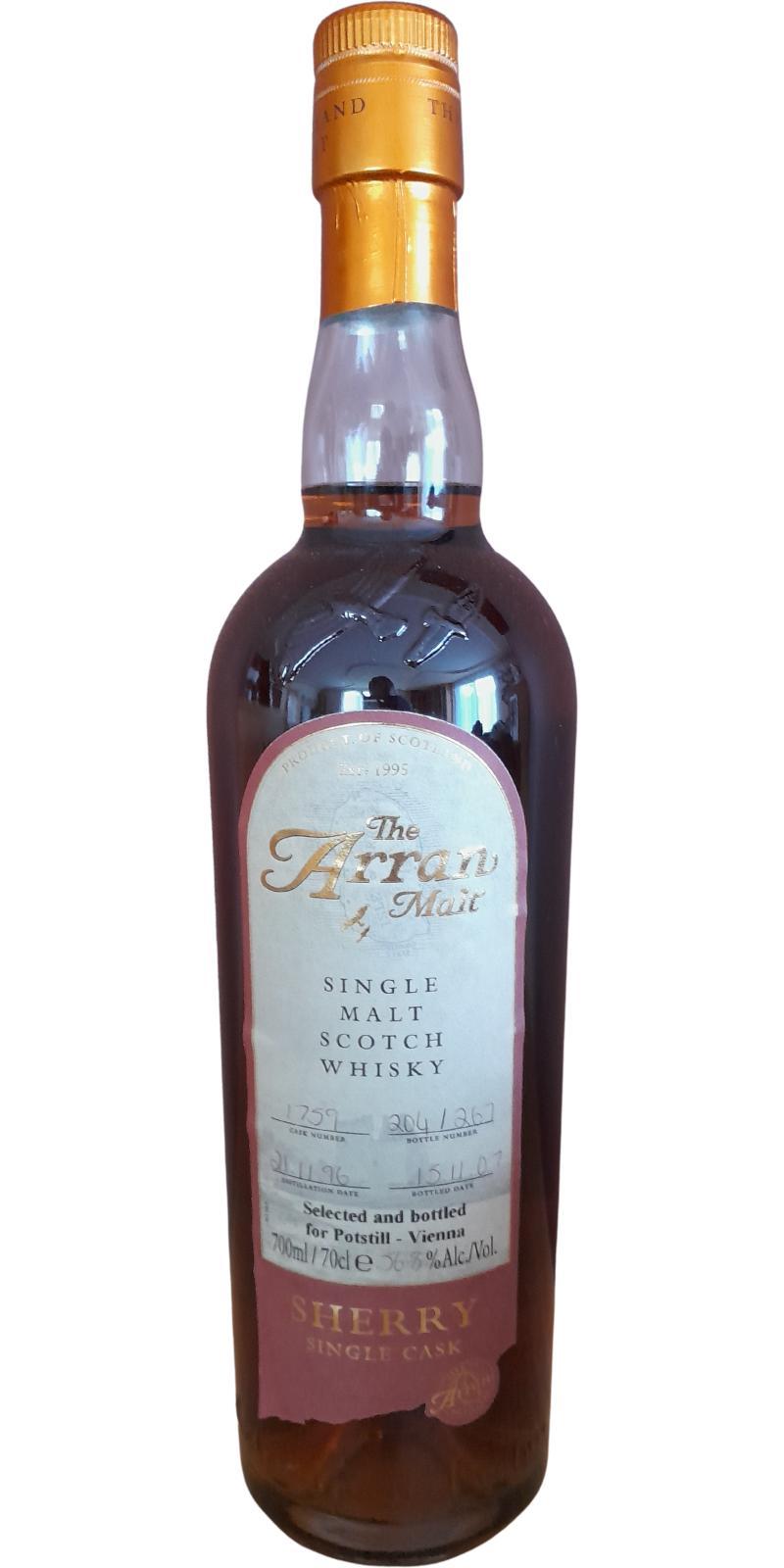 Arran 1998 for Pot Still-Vienna 10th Anniversary