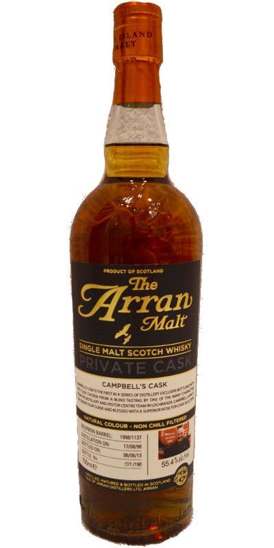 Arran 1998 Campbell's Cask - Private Cask