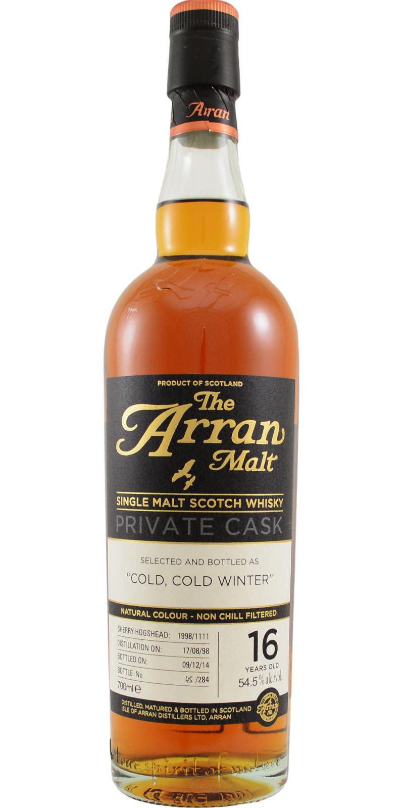 Arran 1998 Cold, Cold Winter Private Cask