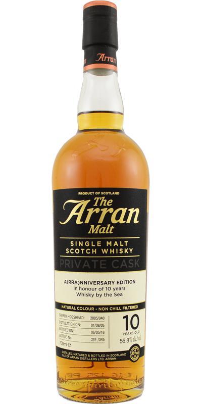 Arran 2005 Private Cask - A(rra)nniversary Edition