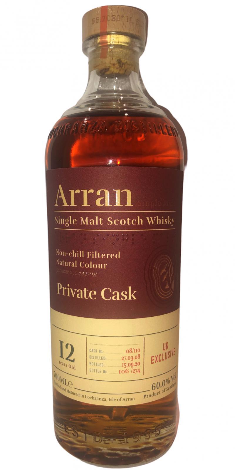 Arran 2008 Private Cask
