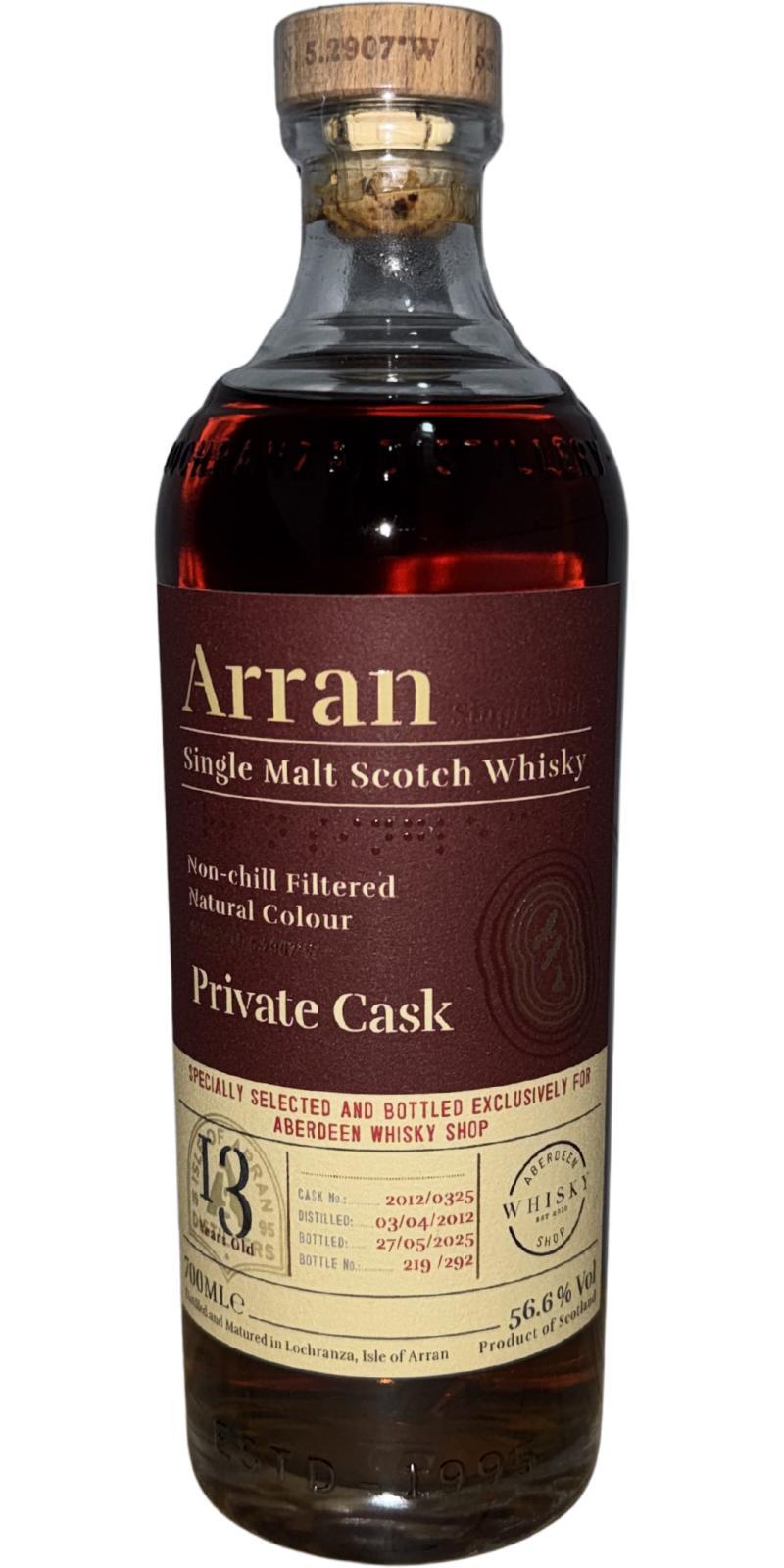 Arran 2012 Private Cask