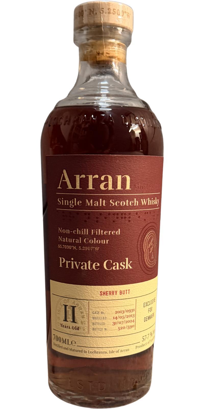 Arran 2013 Private Cask