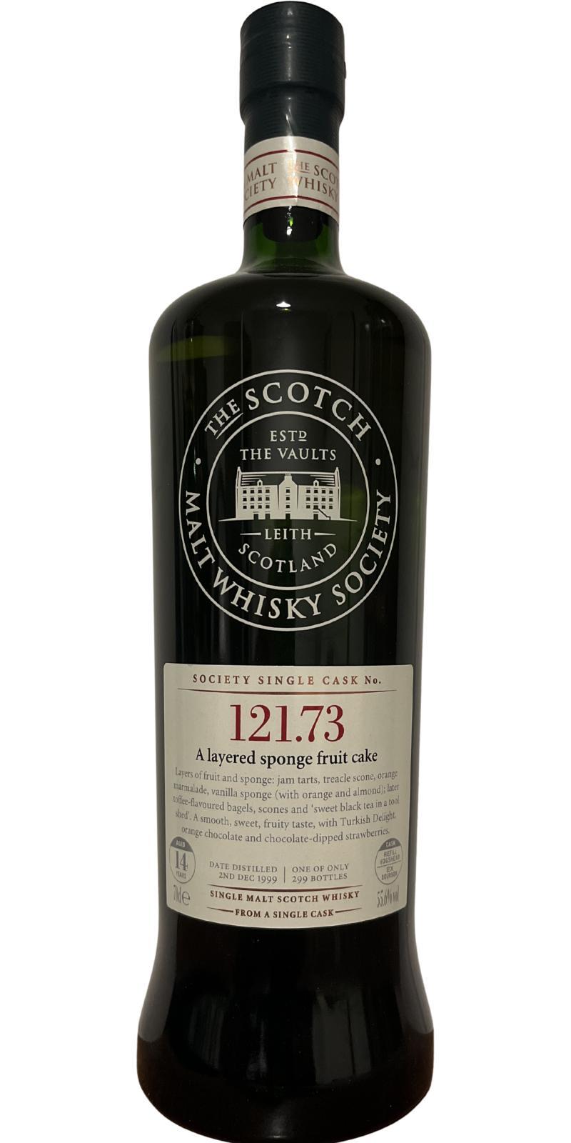 Arran 1999 SMWS 121.73 A layered sponge fruit cake