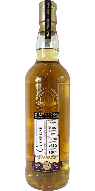 Clynelish 1988 DT Dimensions