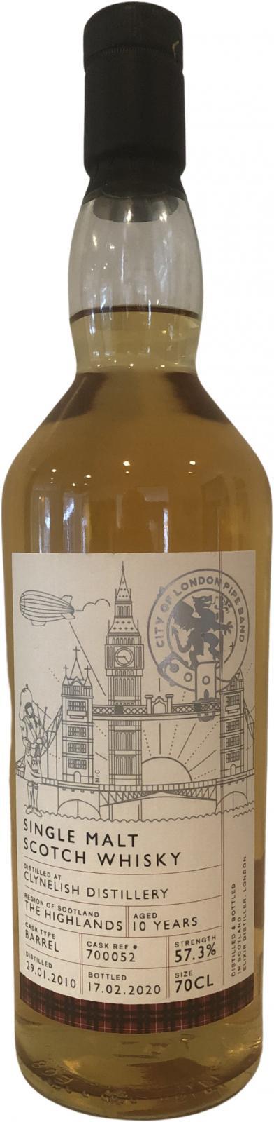 Clynelish 2010 ElD City of London Pipe Band