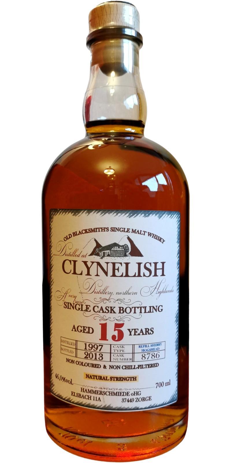 Clynelish 1997 HS Old Blacksmith's Single Malt Whisky