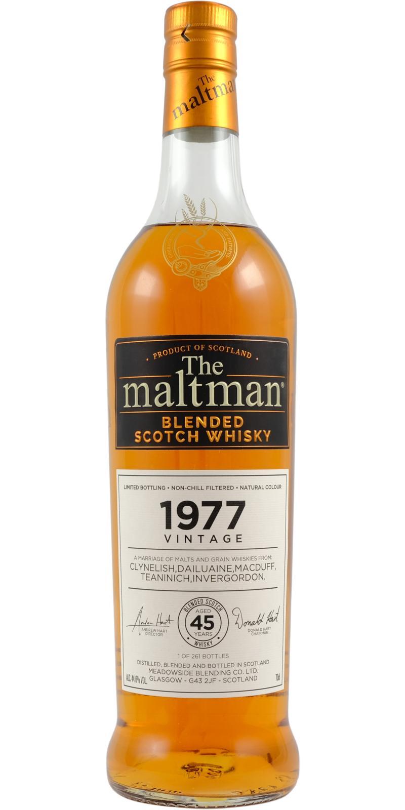 Blended Scotch Whisky 1977 MBl The Maltman