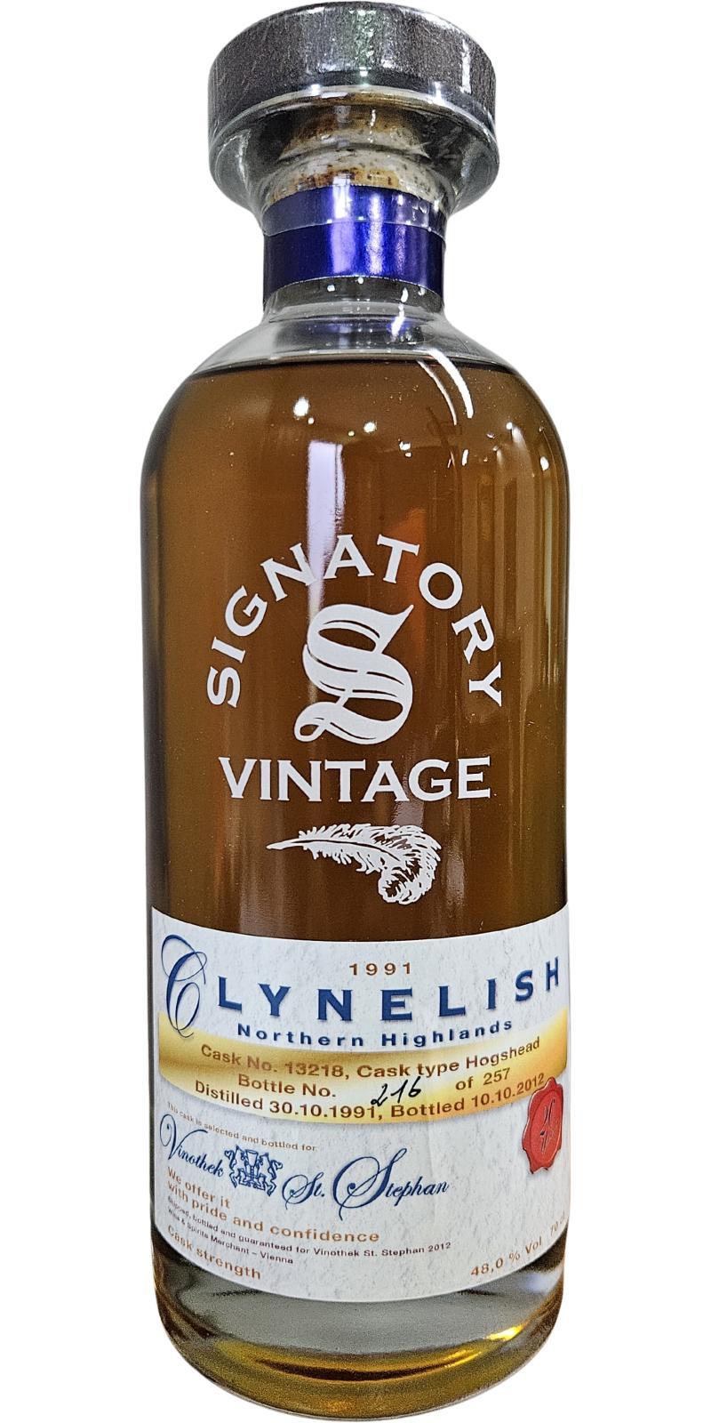 Clynelish 1991 SV The Decanter Collection