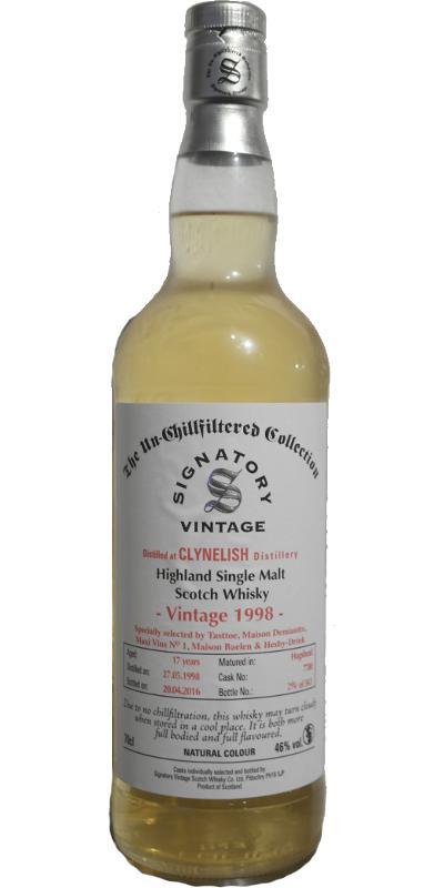 Clynelish 1998 SV The Un-Chillfiltered Collection