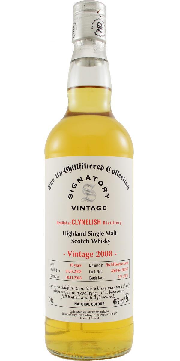 Clynelish 2008 SV The Un-Chillfiltered Collection