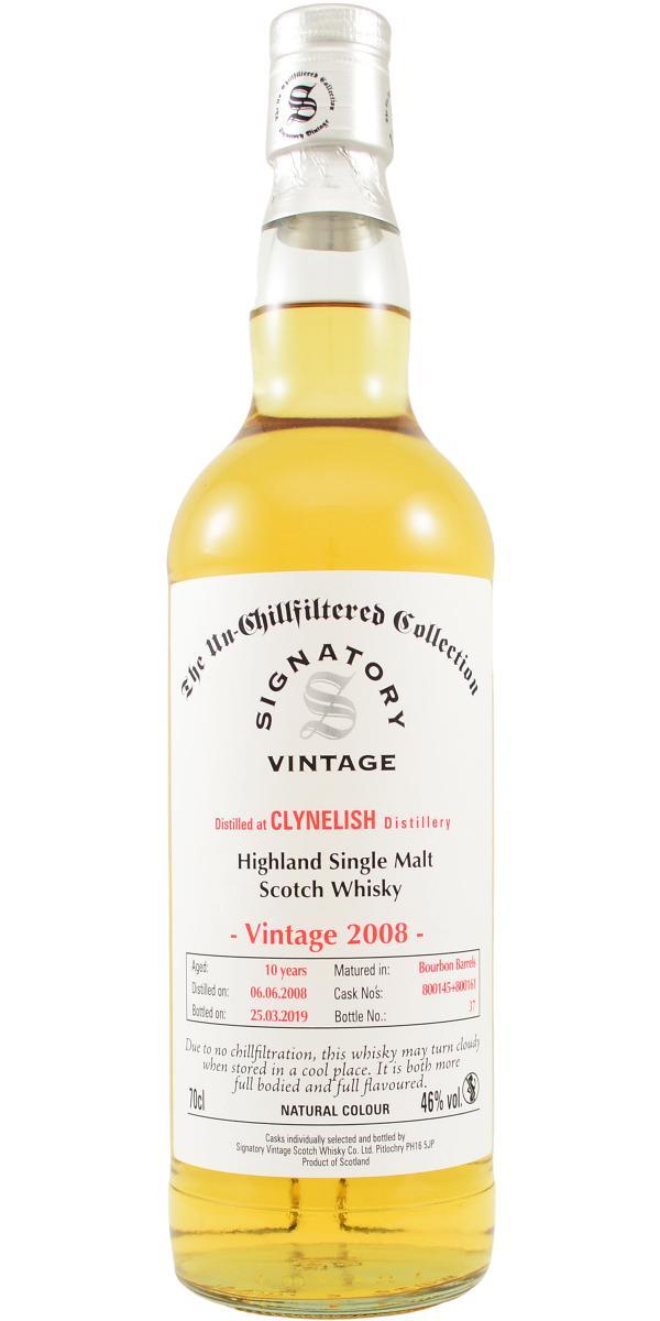 Clynelish 2008 SV The Un-Chillfiltered Collection