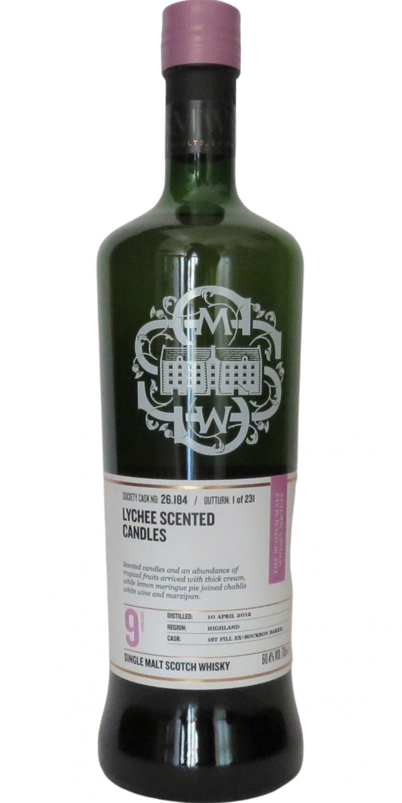 Clynelish 2012 SMWS 26.184 Lychee Scented Candles