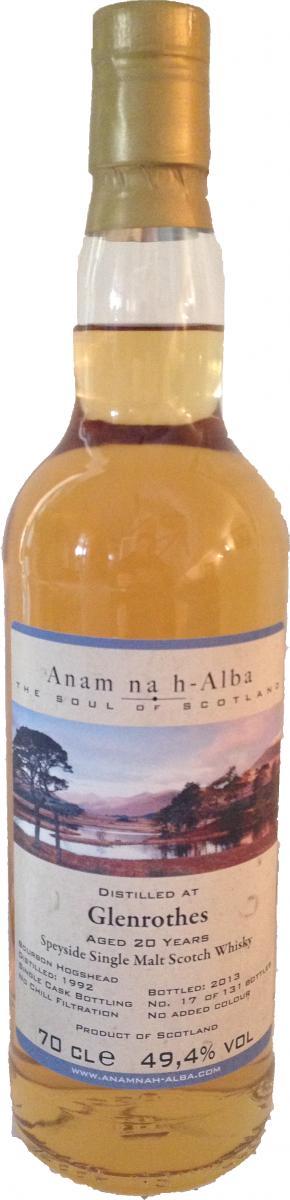 Glenrothes 1992 ANHA The Soul of Scotland