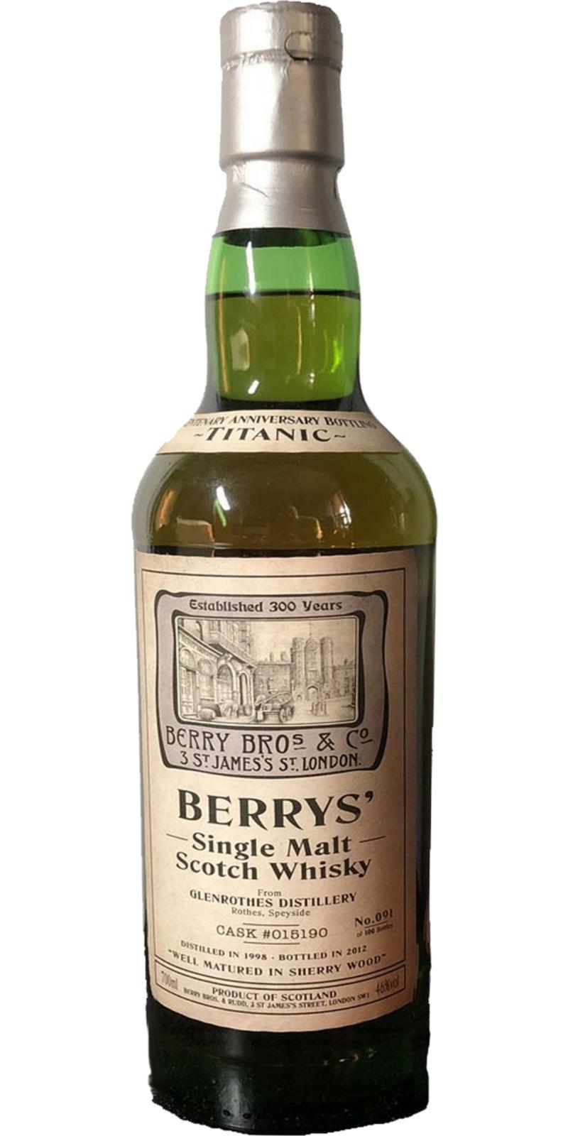 Glenrothes 1998 BR Berrys'