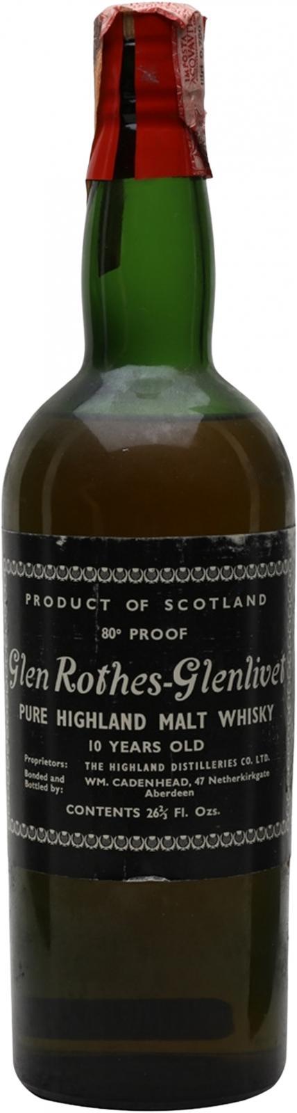 Glenrothes 10-year-old CA Pure Highland Malt Whisky