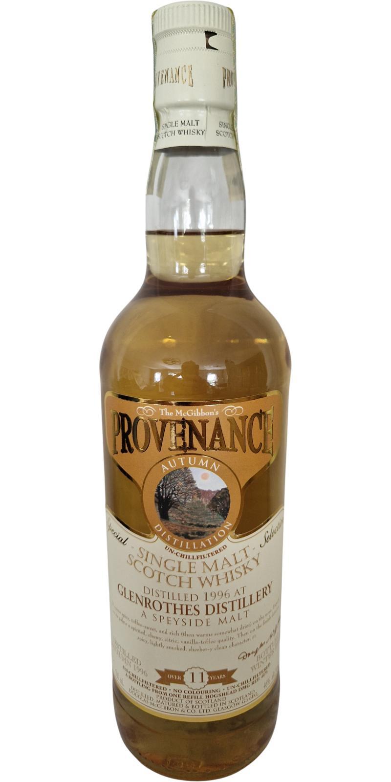 Glenrothes 1996 McG McGibbon's Provenance