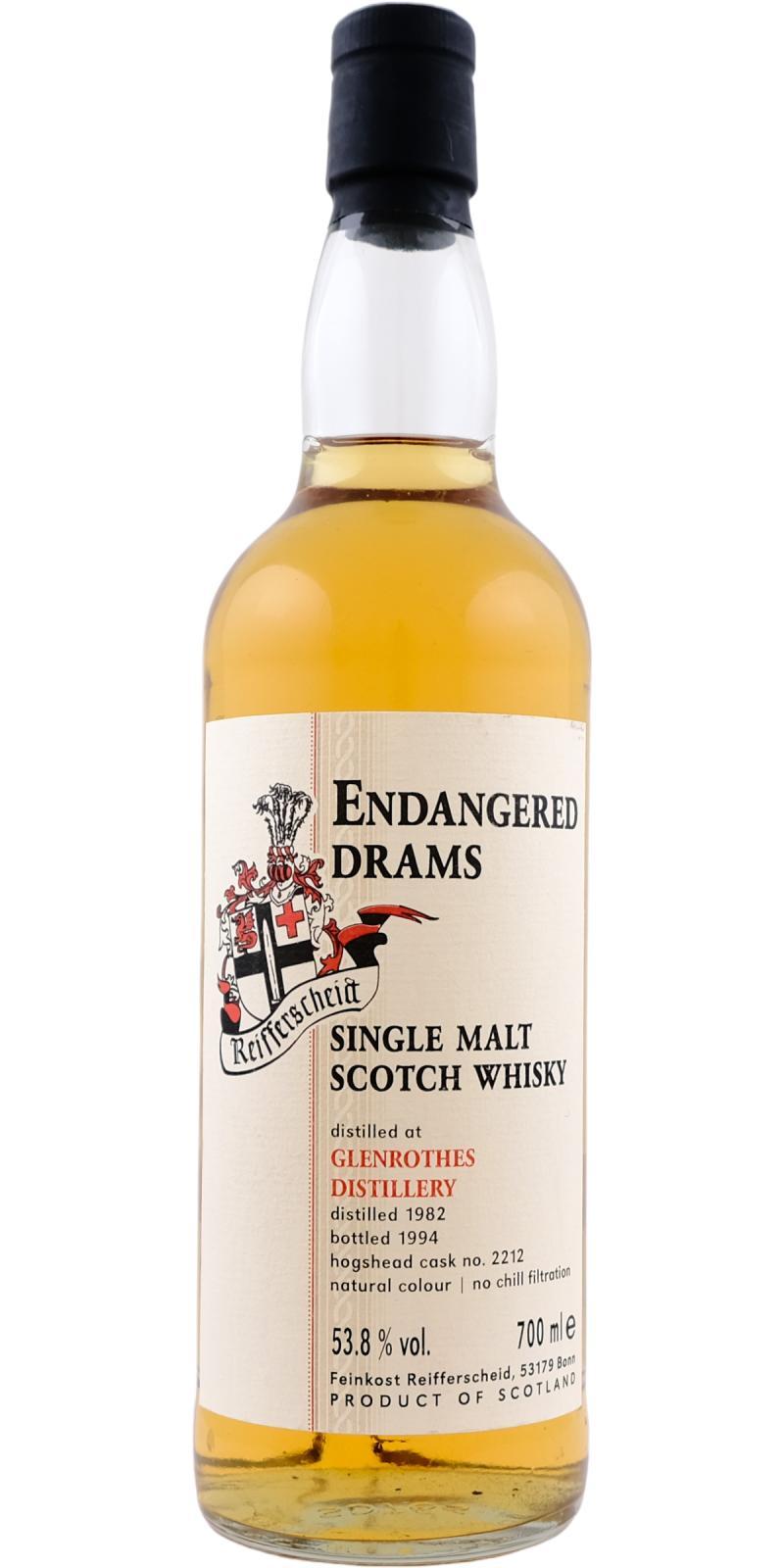Glenrothes 1982 FR Endangered Drams