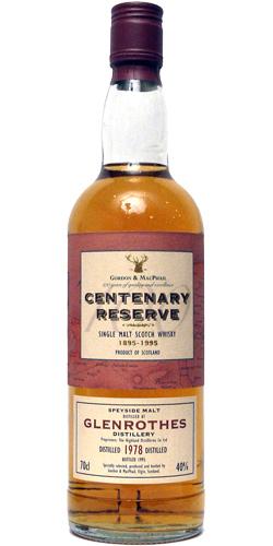 Glenrothes 1978 GM Centenary Reserve