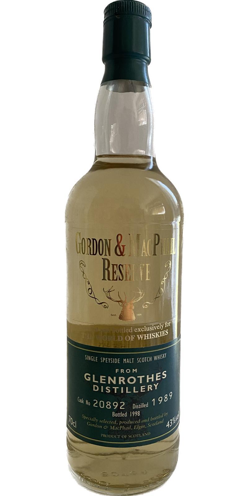 Glenrothes 1989 GM Reserve