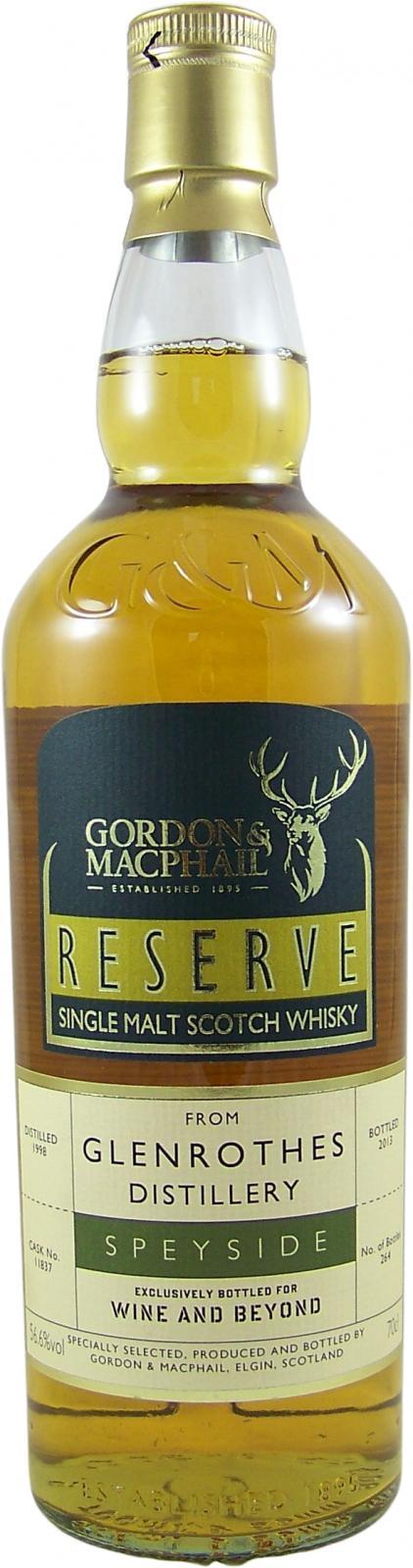 Glenrothes 1998 GM Reserve