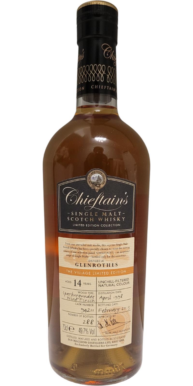 Glenrothes 1998 IM Chieftain's - The Village Limited Edition