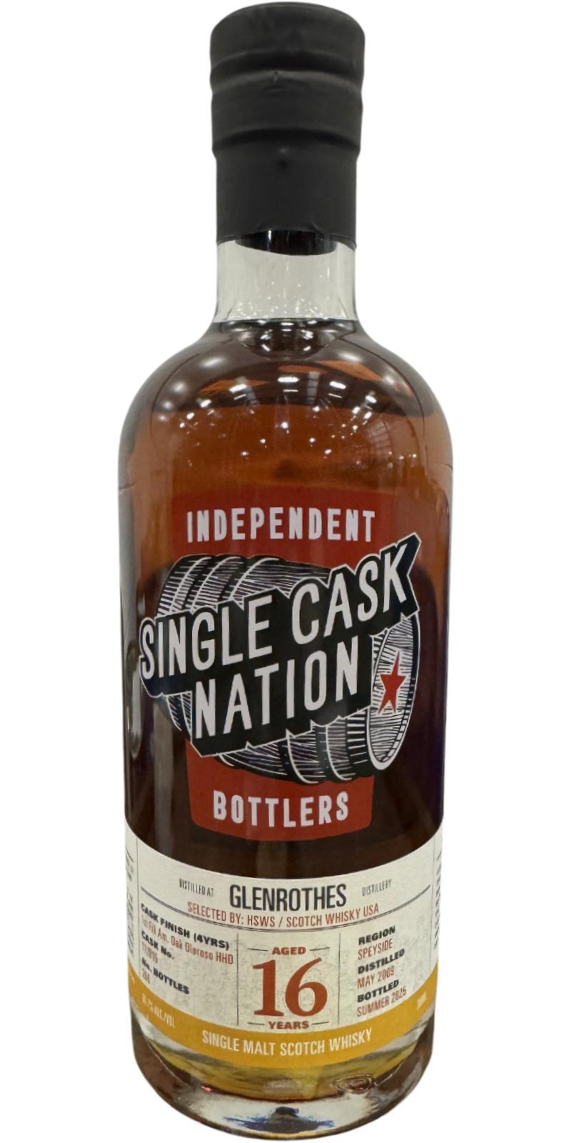 Glenrothes 2009 JWC Single Cask Nation