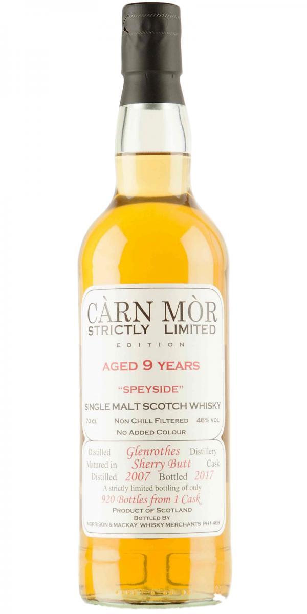 Glenrothes 2007 MMcK Càrn Mòr - Strictly Limited Edition