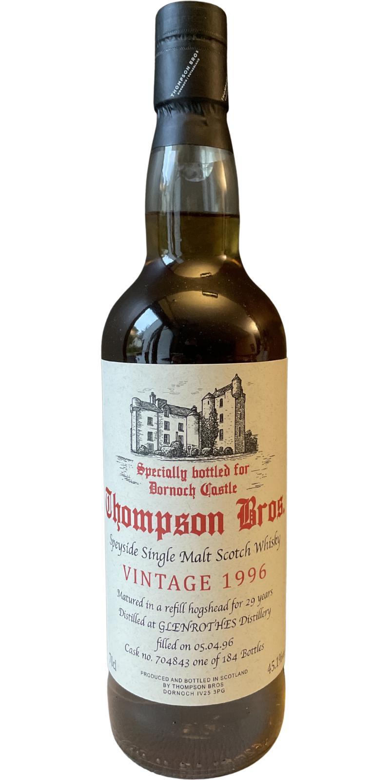 Glenrothes 1996 PST Dornoch Castle 25th Anniversary