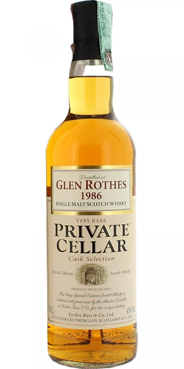 Glenrothes 1986 PC Cask Selection