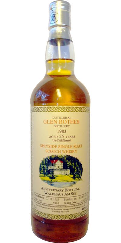 Glenrothes 1983 SV Waldhaus am See Anniversary Bottling