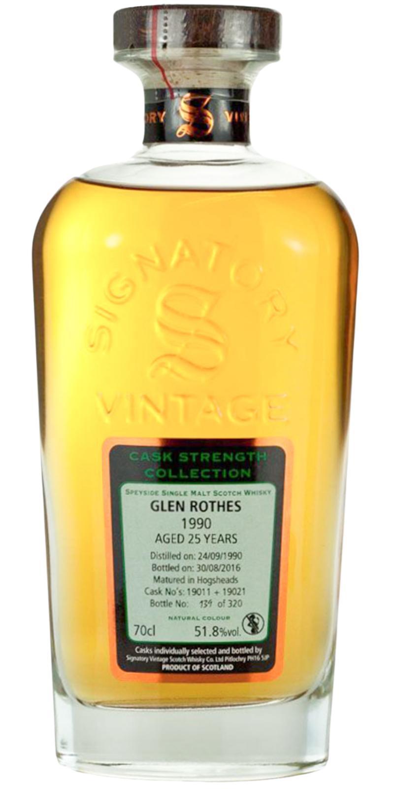 Glenrothes 1990 SV Cask Strength Collection