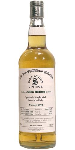 Glenrothes 1990 SV The Un-Chillfiltered Collection