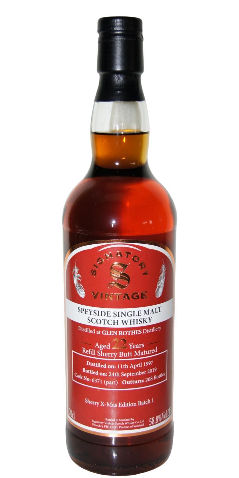 Glenrothes 1997 SV Sherry X-mas Edition Batch 1