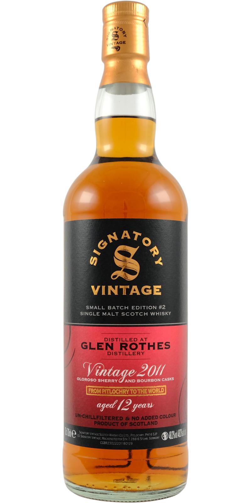 Glenrothes 2011 SV Small Batch Edition #2